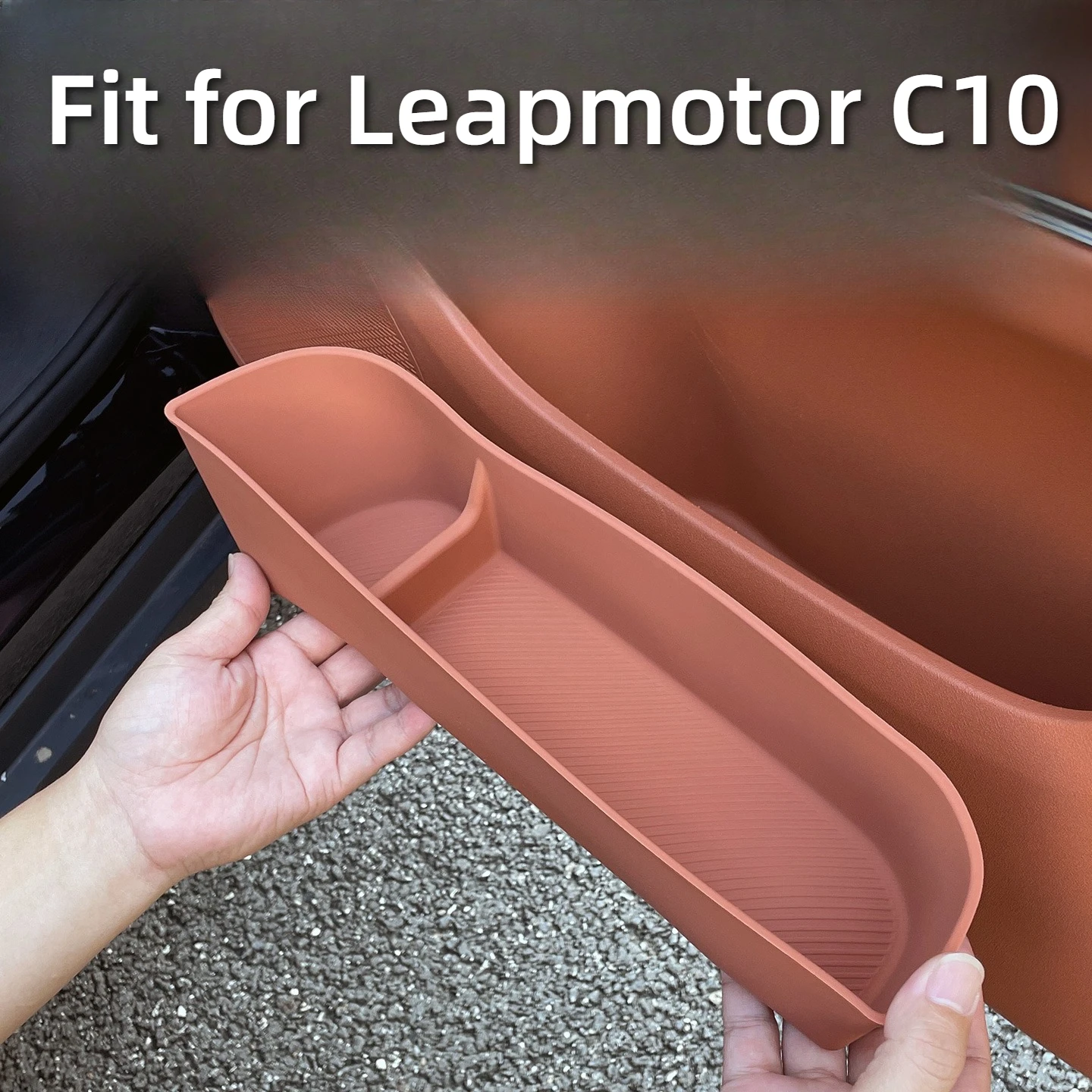 

Fit for Leapmotor C10 C16 Car Door Side Storage Box Silicone Waterproof Organizer Container Auto Accessories