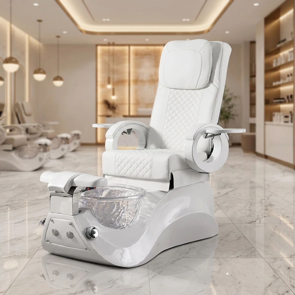 Recumbent manicure salon pedicure chair Waterproof pedicure chair with electric massage function pedicure chair with drain pump