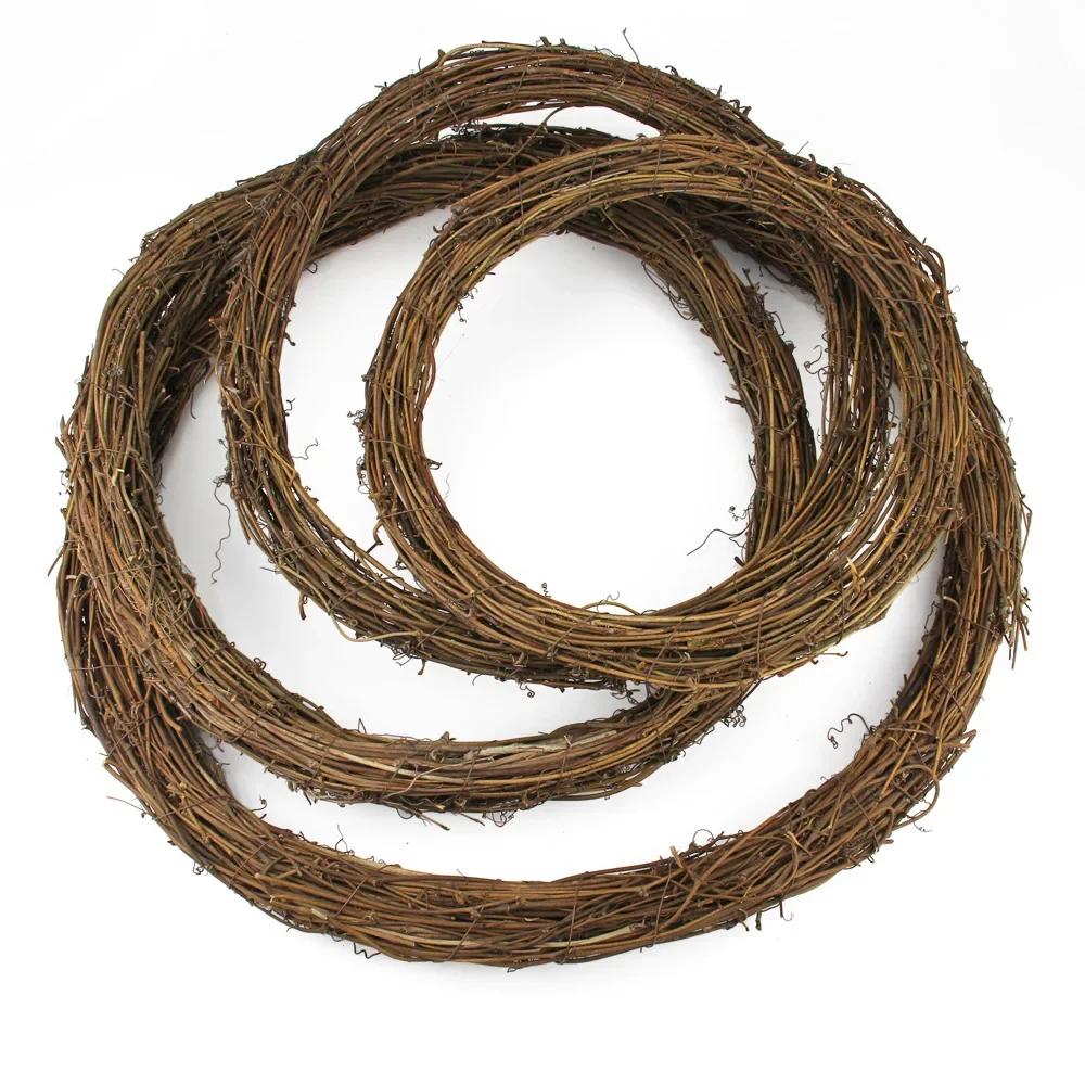 10cm/15cm/20cm Rattan Ring Cheap Artificial Flowers Garland Dried Flower Frame for Home Christmas Decoration DIY Floral Wreaths