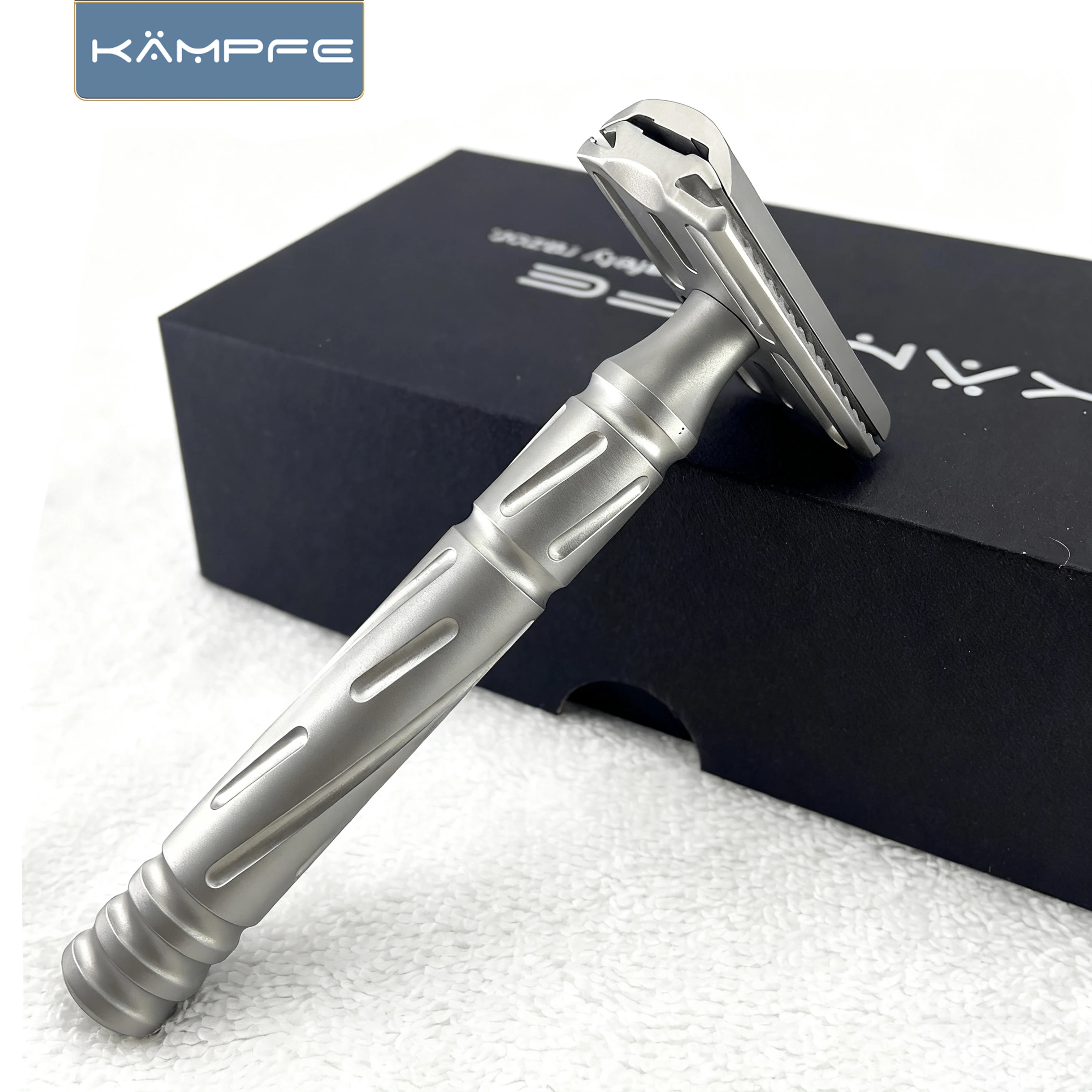 KAMPFE CNC ماكينة حلاقة آمنة تقليدية للرجال ذات حافة مزدوجة من الفولاذ المقاوم للصدأ للاستخدام اليومي ماكينة حلاقة اللحية