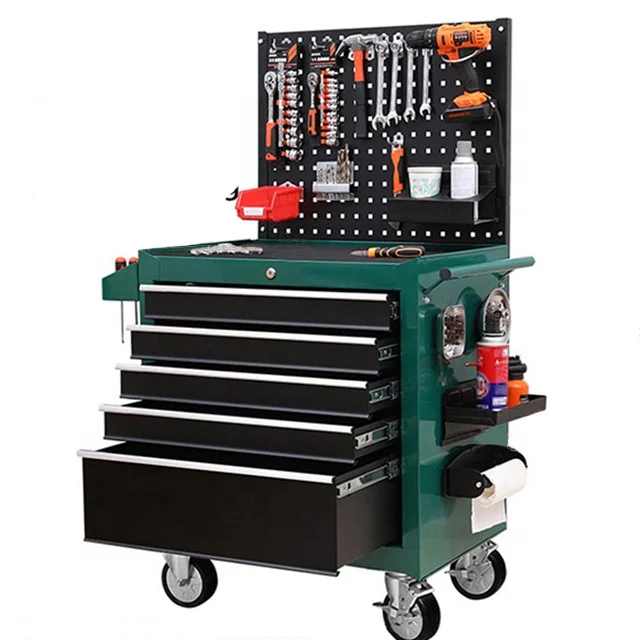 Workshop Equipment Metal Garage Storage Toolbox with Tools