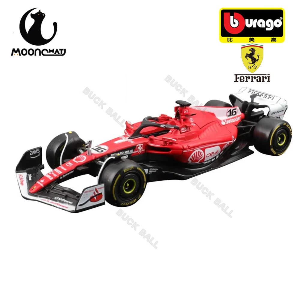 NEW Bburago 1:43 Ferrari SF-23 Las Vegas Monza Livery 16# Formula One With Hardcover F1 Alloy Car Collection Kid Toy Gift