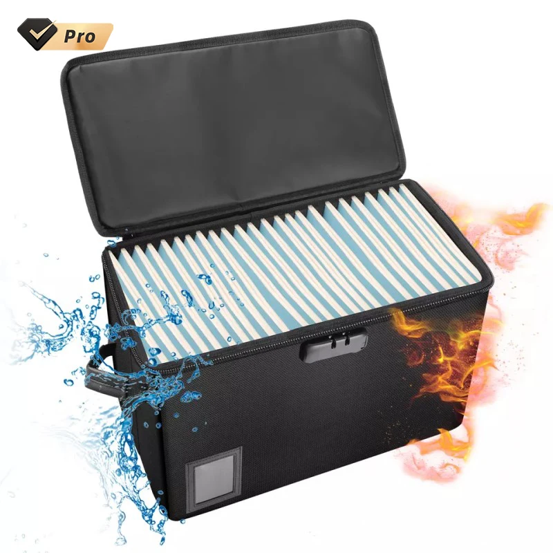 

Foldable Black Fire Resistant Comic Book Storage Archive Box with Lid Storage Box Organizer Apply to Bookstore and School