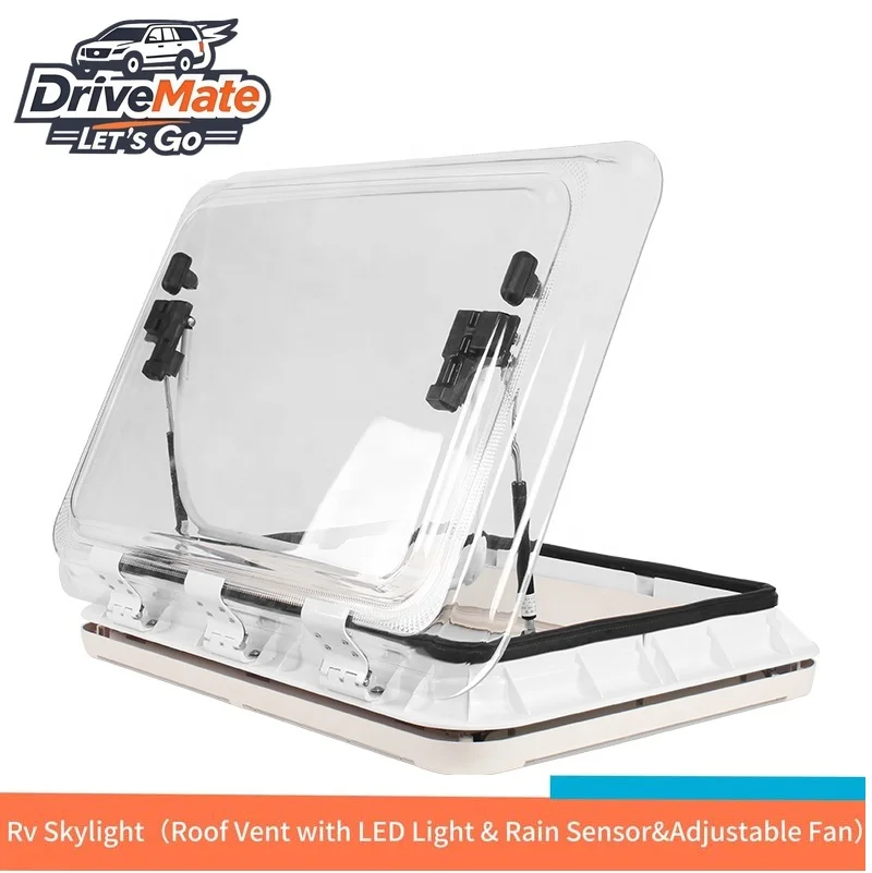 

Caravan Accessories 500X500mm with LED Light Double Acrylic Skylight UV Resistant Car RV Roof RV Window