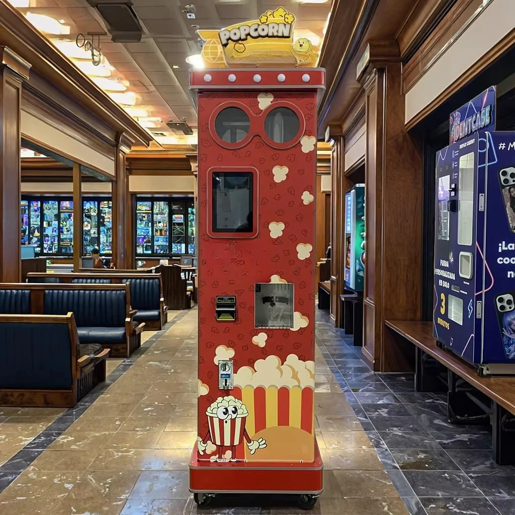FOODLINE Luxury Cinema Popcorn Machine Anti Fog Glass Window High Efficient Heating Pot Retail Equipment
