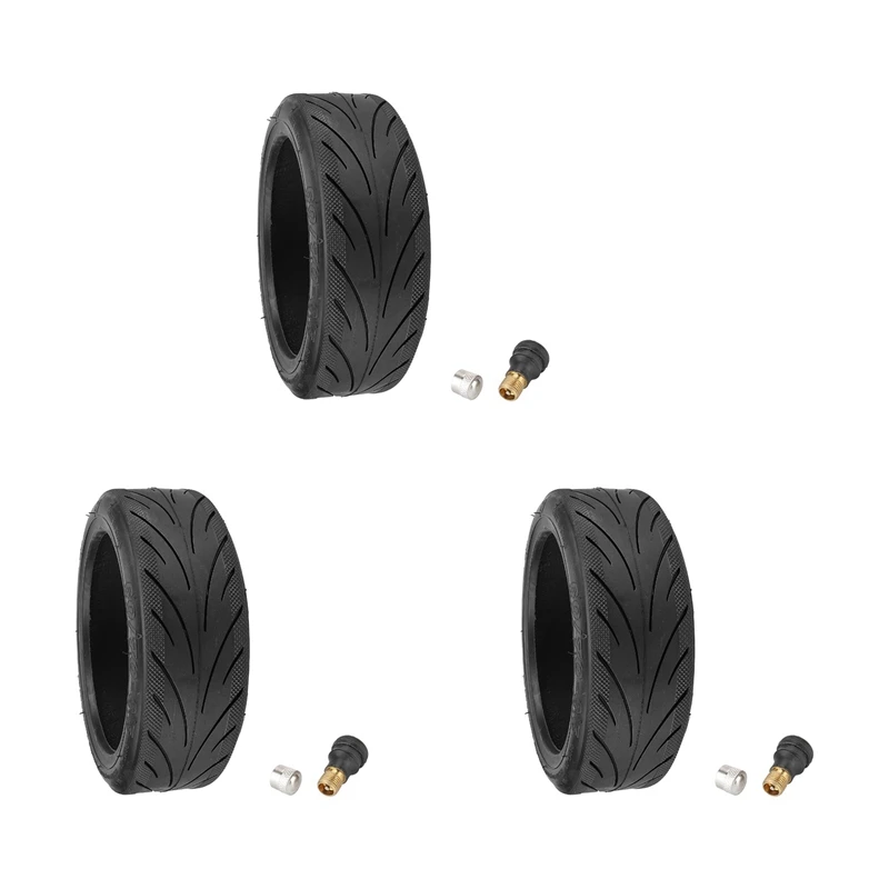 3X 60/70-6.5 Tubeless Tire With Air Nozzle 10 Inch Suitable For Segway G30 Max Widened And Thickened Tubeless Tire