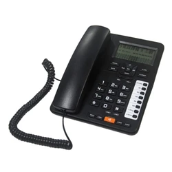 TC6400 2-Line Telephone Desktop Corded Landline with Backlit LCD Display CallerID Number Storage for Home Office Hotels