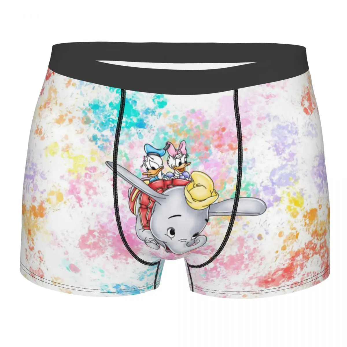 

Мужское нижнее белье с рисунком Дамбо на заказ, эластичное милое слон Трусы-боксеры, шорты, мягкие трусы для Homme