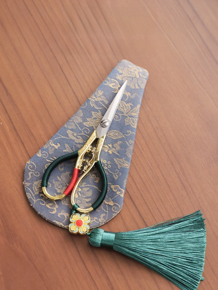 Stainless Steel Tea Ceremony Scissors Tea Bag Cutting Tools Vintage Tea Art Accessories Kitchen Dining Table Utensils