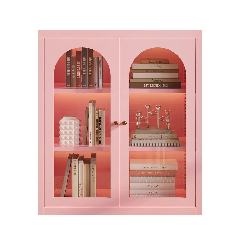 

Bookcase with door floor-to-ceiling household living room storage dust-proof display