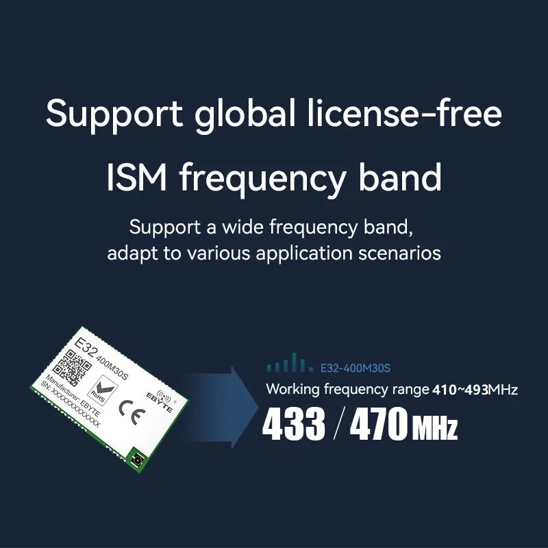 Imagem -03 - Spi Lora Spread Spectrum Module Ebyte E32400m30s 30dbm 433mhz Ampla Banda de Frequência Transceptor sem Fio 10km Iot Pcs Sx1278