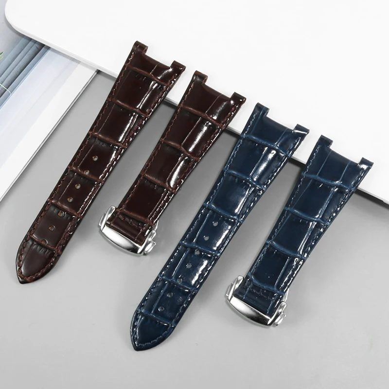 Genuine Leather Watchband With Substitute Constellation Series 131.13 Zhizhen Observatory Concave Interface Cowhide Strap24/25mm