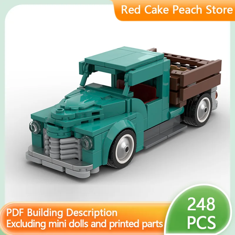 

Модель городской автомобиль MOC, строительные кирпичи, ретро сельскохозяйственный грузовик, модульная технология, детские праздничные подарки, сборные игрушки, костюм