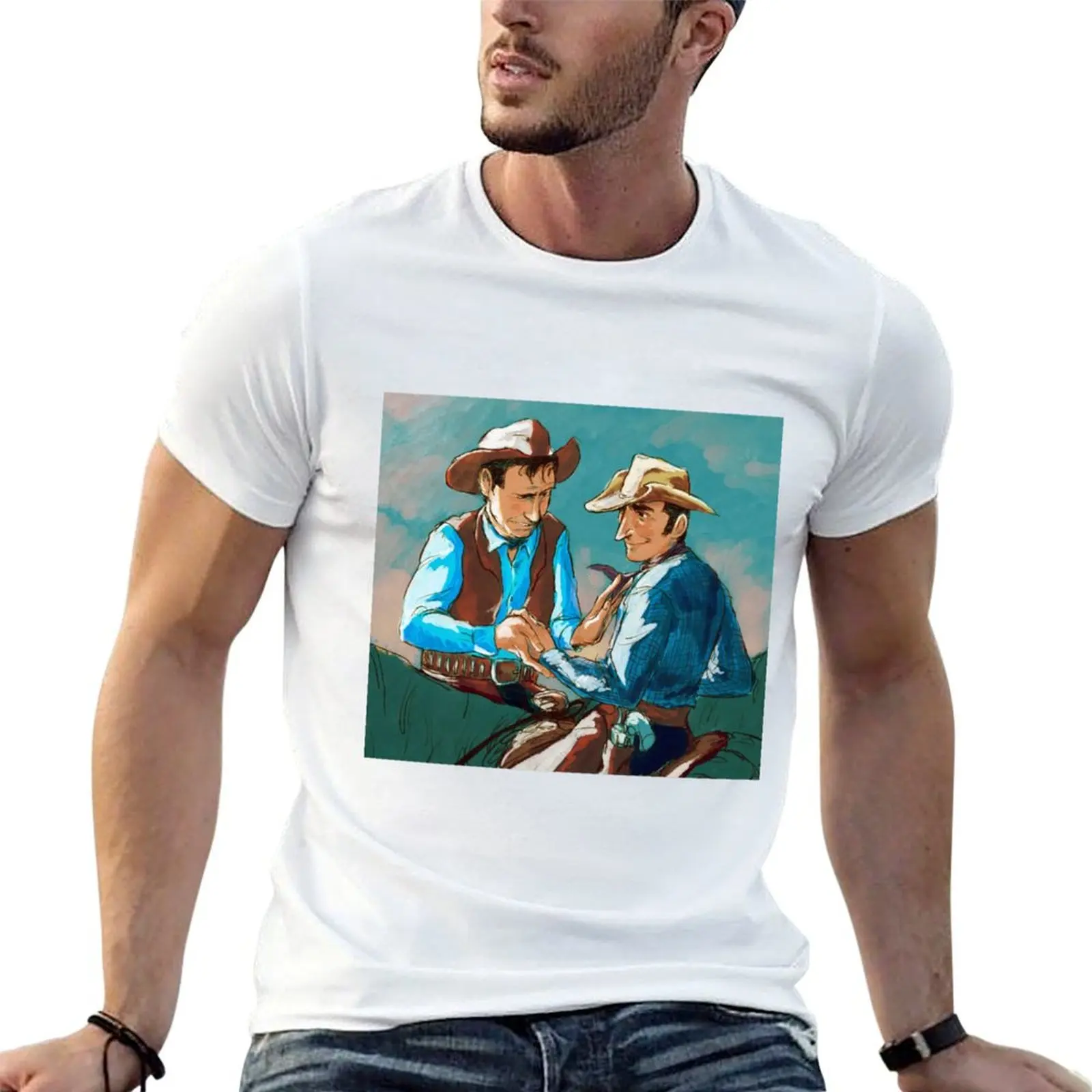 Gil Favor & Pete Nolan T-Shirt Soft Casual Short Sleeve Cotton Tee