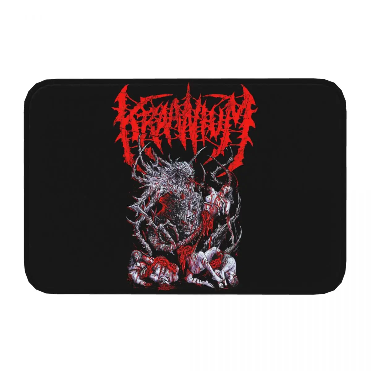 Brutal Deathcore Non-slip Doormat Kraanium Slamchosis Living Room Kitchen Mat Outdoor Carpet Home Modern Decor