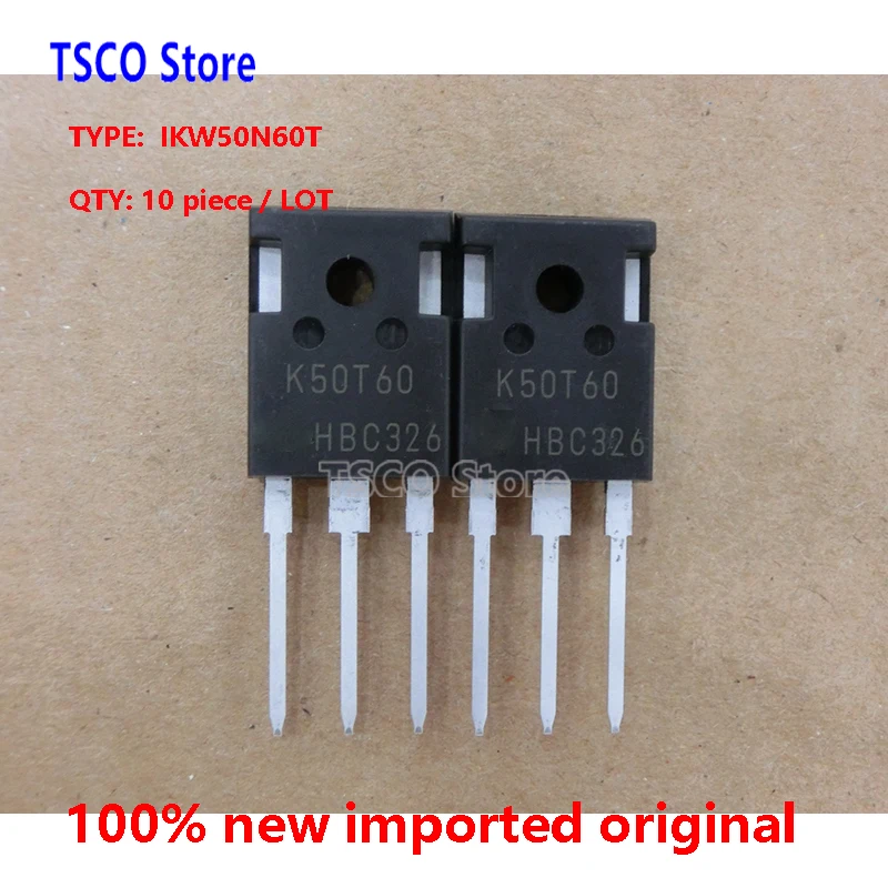 (10 pezzi) K50T60 IKW50N60T  Origiail    IGBT  50A  600V