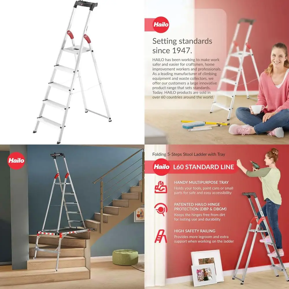 Scala telescopica in alluminio da 12,5 piedi, barra stabilizzatrice, capacità di 330 libbre, multiuso per carichi pesanti