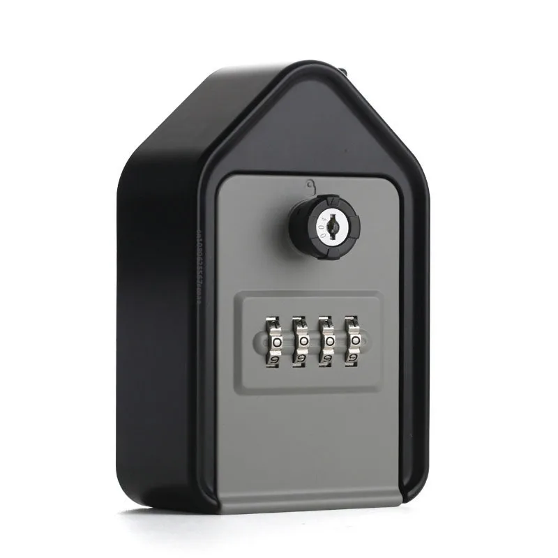 Key Lock Box for Outside Keybox Wall Mounted Key Safe Box Weatherproof 4 Digit Combination Capacity Lockbox for key hiders