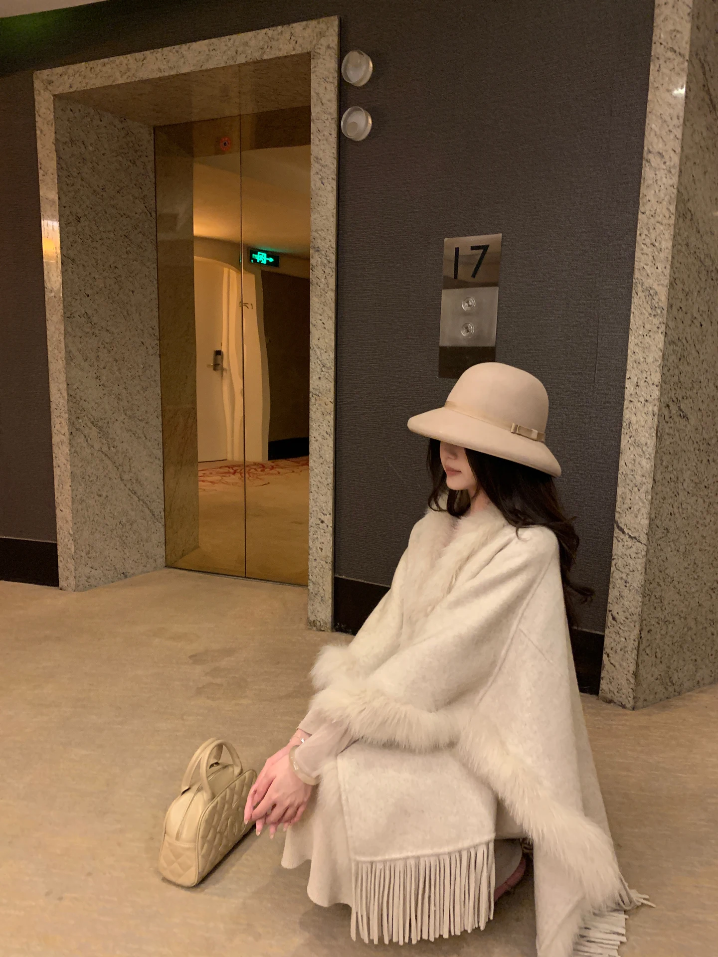 „Life Cloak“ australischer Wollmantel, Schal, Fuchspelz, Damen, lockerer Wollmantel mit Fransen