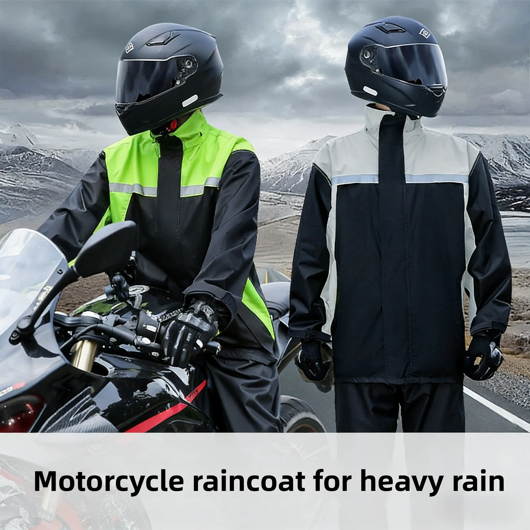 

Split Raincoat Rain Pants Set Men's Fashion Cycling Motorcycle Raincoat Rainstorm-proof Takeaway Fishing Rainproof Suit