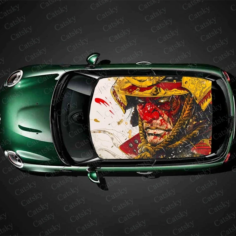 

Samurai Painting Car Roof Sticker Wrap Racing SUV Accessories Packaging Painted PVC Custom Car Graphic Decal