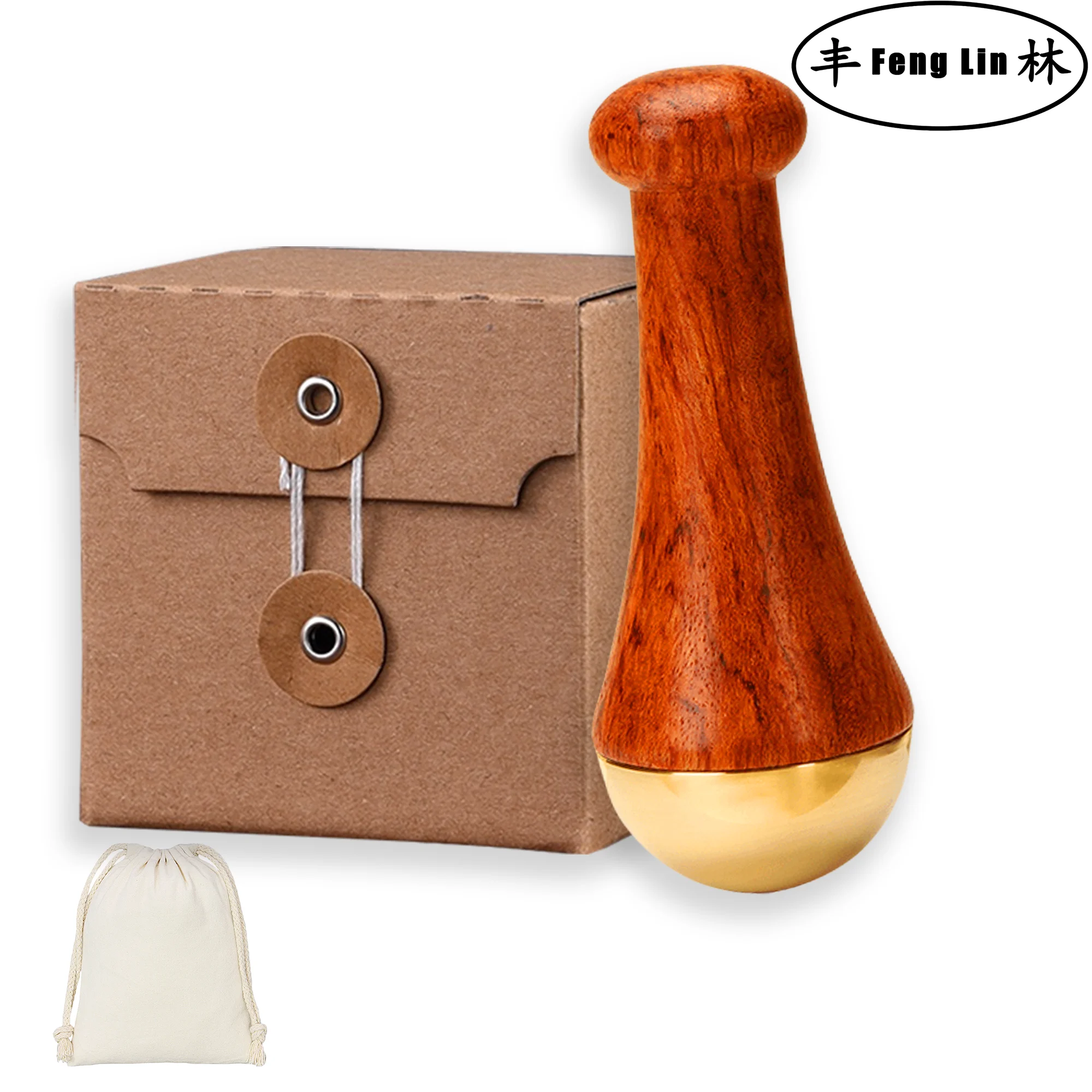 guasha massage tool face gua sha face Copper wood scraping stick kansa hammer Face and foot massage