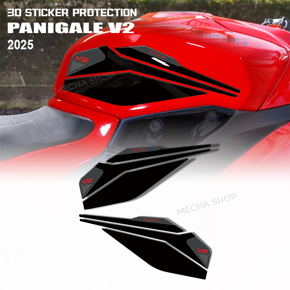 

Для Panigale V2 2025 аксессуары для мотоциклов 3D эпоксидная смола бак Pad защитная наклейка комплект