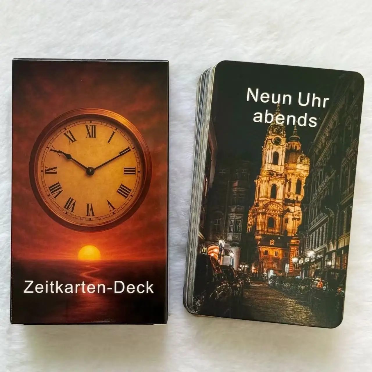 

Немецкая колода Time Oracle, 54 карты с временной тематикой для самостоятельного восстановления, гадания, предсказания и духовного руководства, 12x7 см