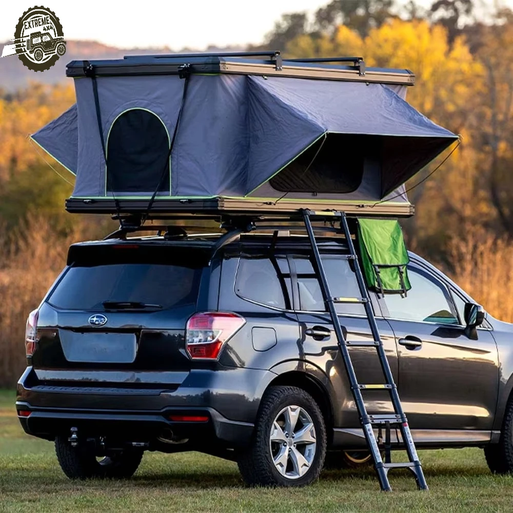 One Piece Roof Top Tent for Car Camping with Full Opening Structure Aluminum Base Plate Heavy Duty Model