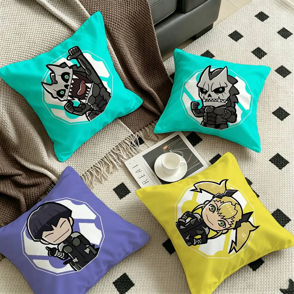 Anime Cute Kaiju No. 8 Cushion Cover Inches Farmhouse Decor Home Throw Pillow Covers for Couch Decorations