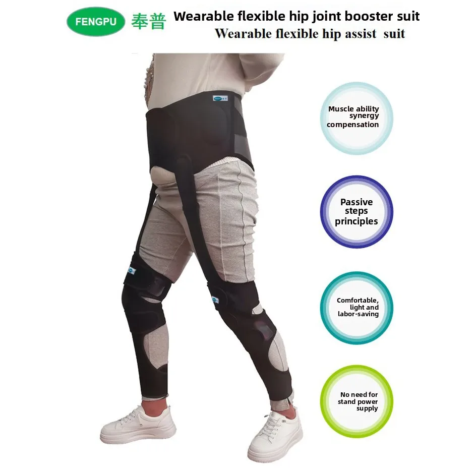 The elderly have impaired mobility hemiplegia, hip joint assist service, lower limb exoskeleton rehabilitation