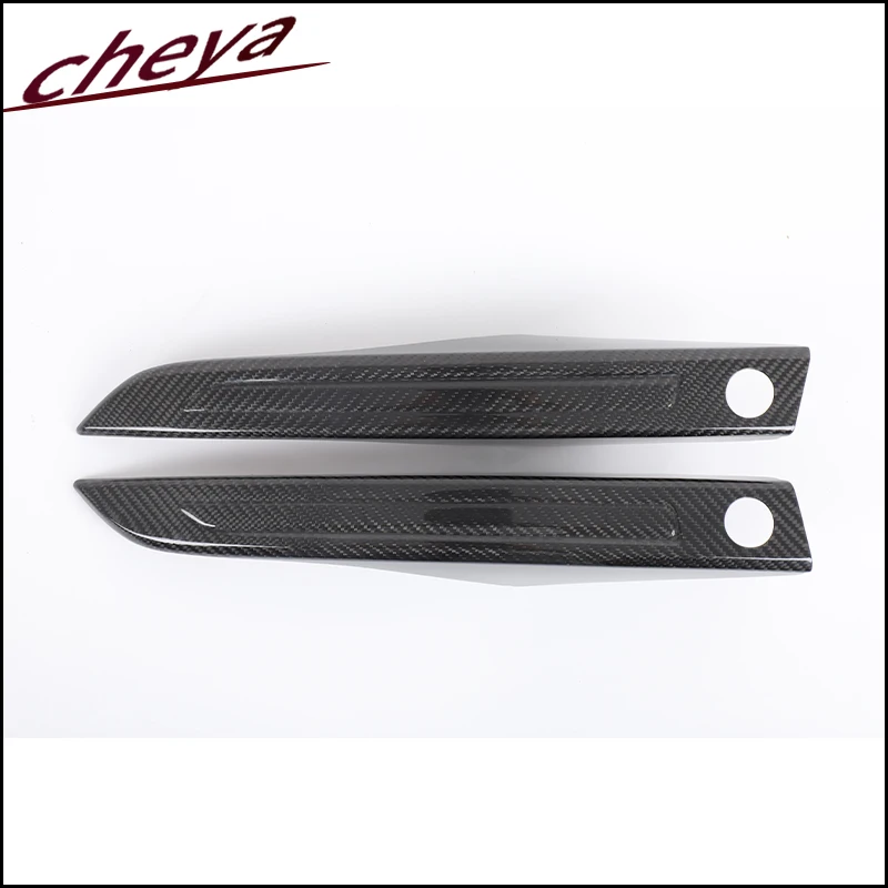 لاند روفر رينج روفر سبورت L461 2023 + ألياف الكربون الحقيقية سيارة الجبهة الضباب الخفيف غطاء الزخرفية ملصقات الملحقات الخارجية