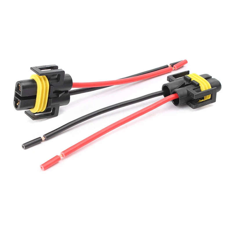 Термостойкий высокоэффективный комплект, комплект жгутов проводов, розетки H11 H8 для разъема лампы фар, 2 шт., аксессуары