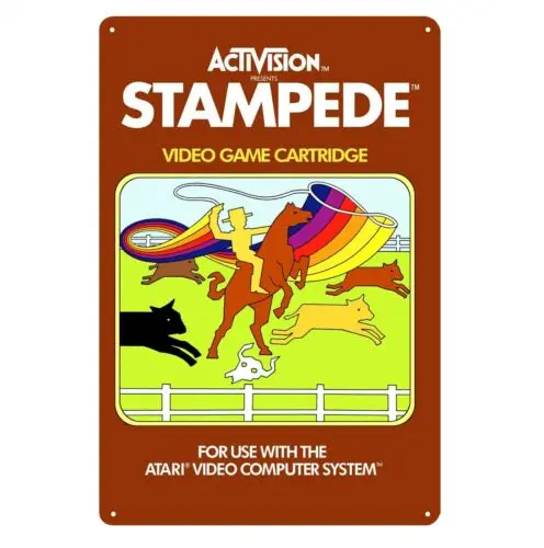 Stampede Retro Video Game Metal Poster - Collectable Tin Sign - Size 20*30cm