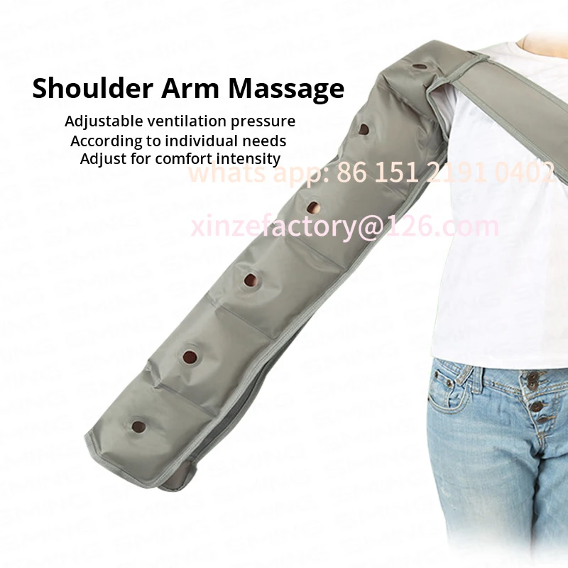 Customizable Breathable 6-Cavity Electric Air Compression Wraps Leg Massager Whole Body Lymphatic Drainage Device to Relieve Var
