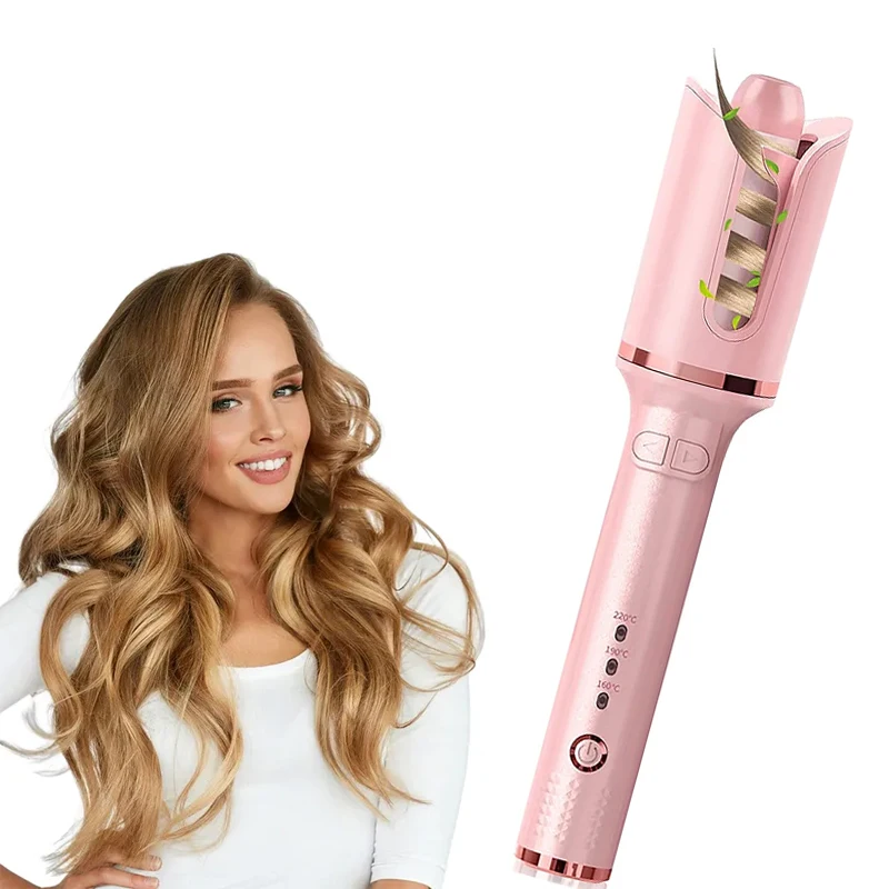 Cordless Portable Electric Automatic Wireless Hair Curler Heating Hair Care Styling Appliance Magic Curling Iron for Home Travel