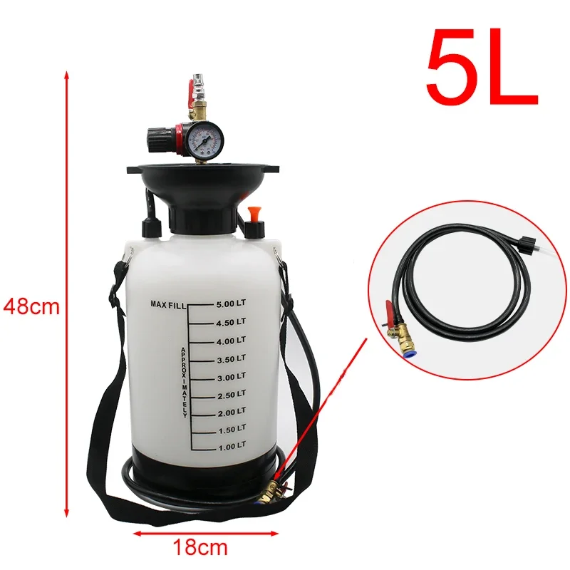 

5L High Capacity Car Syringe for Brake Fluid Replacement Car Brake Fluid Reservoir Oil Change Syringe Oil Pump Replacement Tool