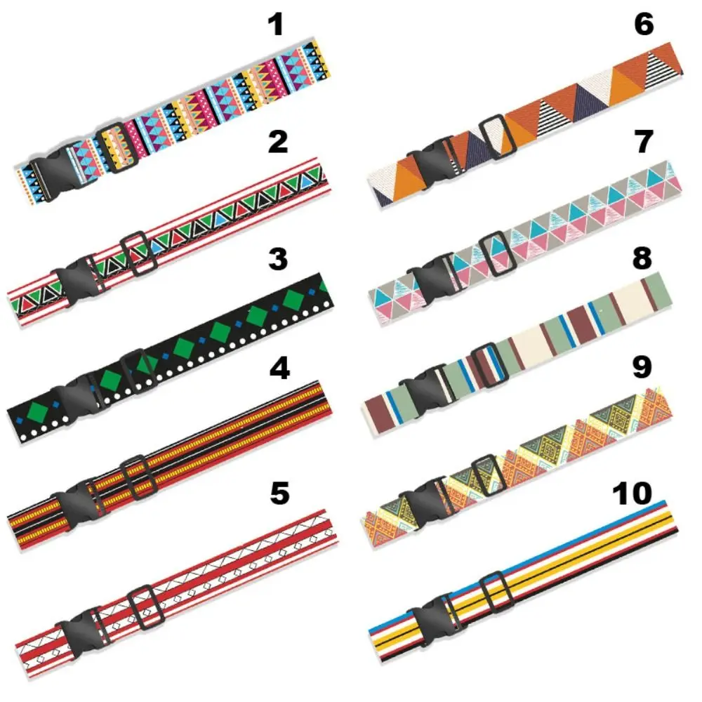 Multicolor Luggage Belts 5*180cm Ethnic Style Baggage Bunding Strap Travel Supplies Reinforce Suitcase Accessories Travel