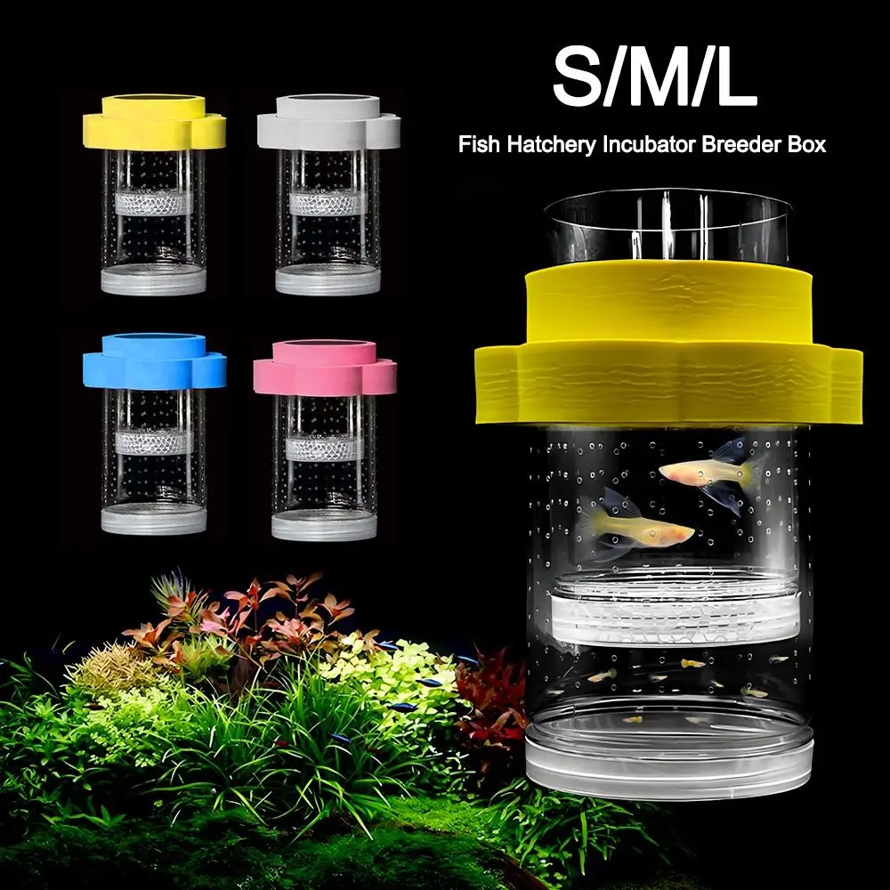 

Durable Plastic Floating Hatching Box Transparent Shrimp Guppy Fish Breeding Isolation Box Detachable Aquarium Breeder Fish Tank
