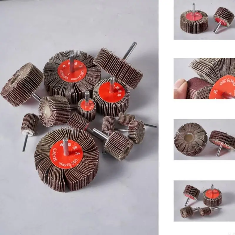 10Pcs Sanding Flap Wheel Polishing Grinding Accessories Tool Disc For Rotary Tool 16/20/25/30/40/50/60/80Mm N2UD