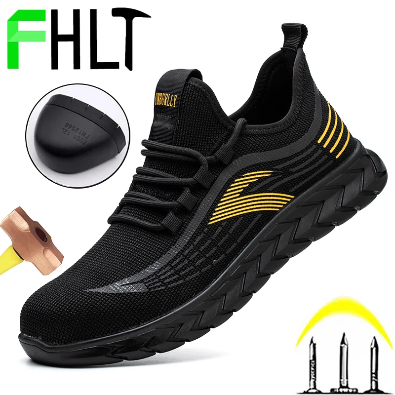 

Work Safety Shoes Men Lightweight Safety Boots Indestructible Work Sneakers Women Kevlar Insole Protective Steel Toe Shoes