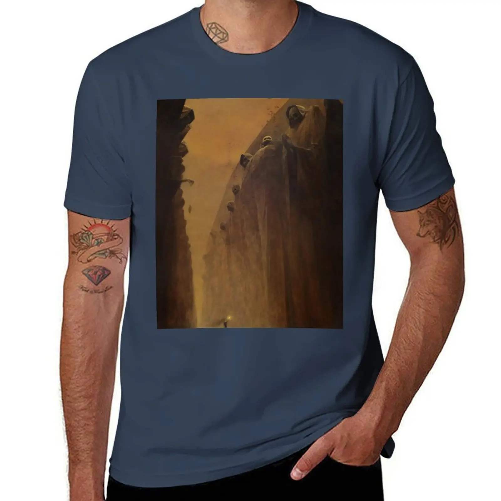 

Valley) Untitled Zdzislaw (Death by Beksinski T-Shirt Worker Basic Short Sleeve Tee