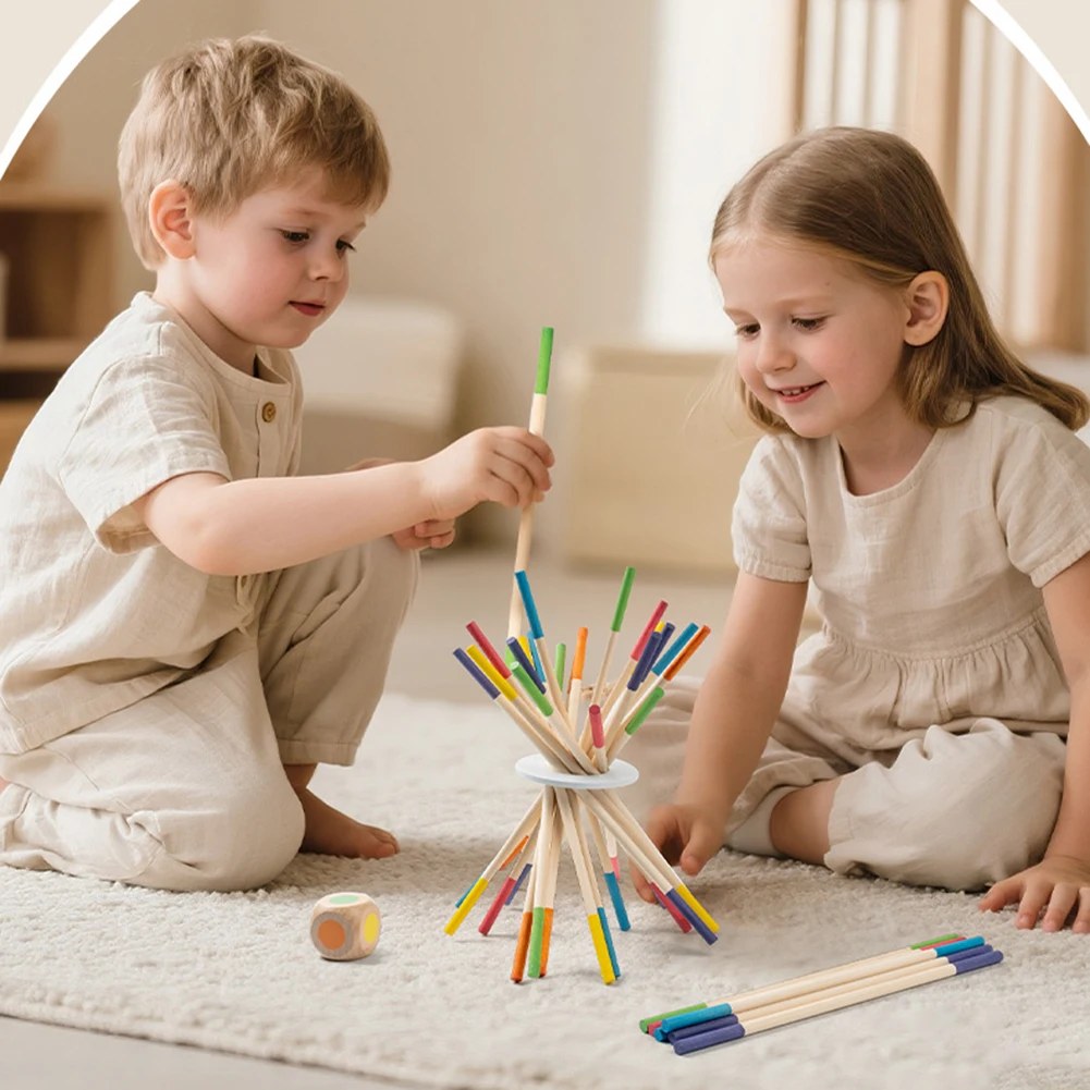 

Don't Let The Ball Drops Игра с круглыми краями Деревянные палочки-пазлы Игрушка для детей