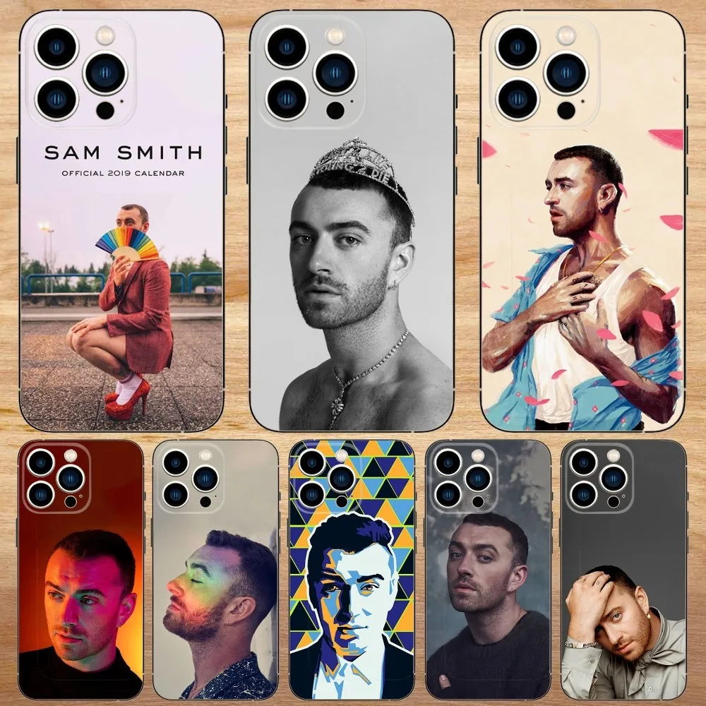 Singer Sam Smith Phone Case For iPhone15,14,13,12,11,Pro,Max,Plus,Mini,X,XS,XR,8,7,6,S,Plus,SE Soft Black Case