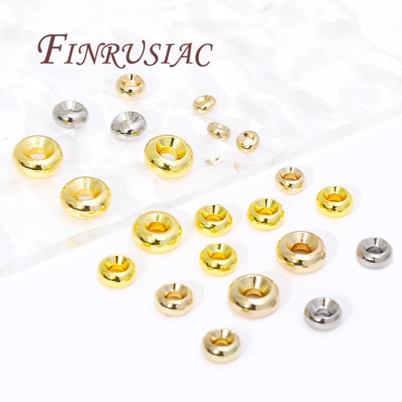 Spacer Beads for Bracelets, 18K Gold Plated Separators