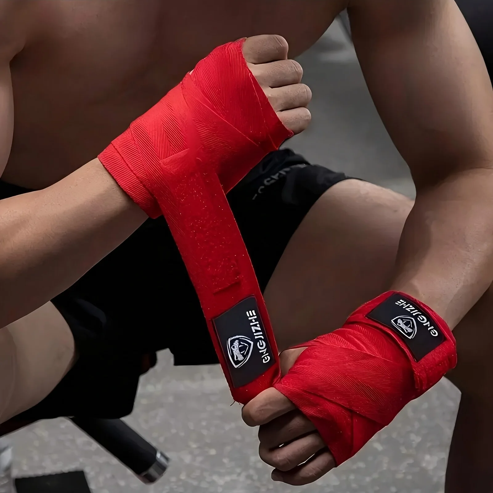 2 Rolls 1.5M Cotton Boxing Bandage Sports Strap Sanda Gauntlets MMA Hand Gloves Wraps Belt Wraps Bandage For Competition