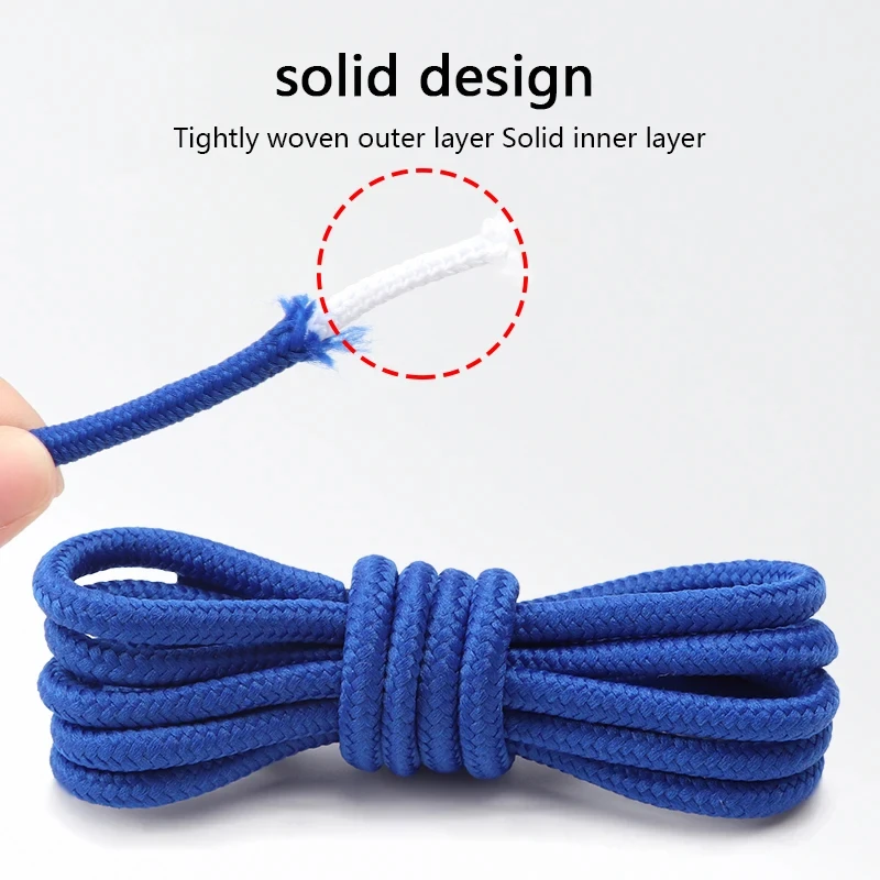 1Pair 20Colors Shoelace Top Quality Polyester Solid Classic Round Shoelaces Casual Sports Boots Lace 90cm 120cm 150cm YD-1