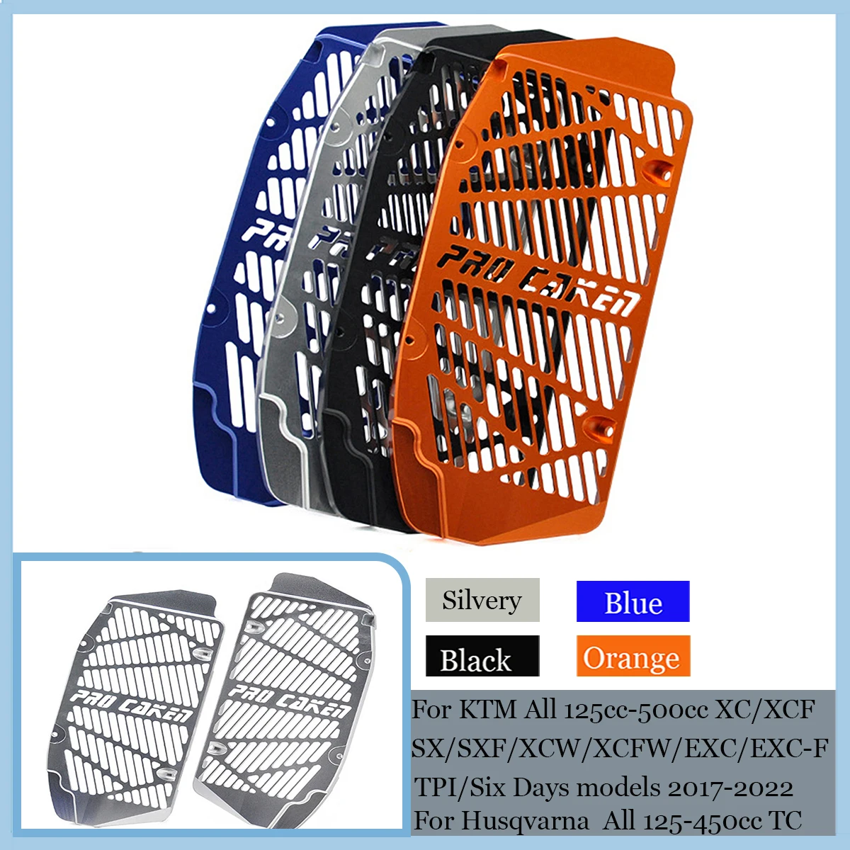 

Radiator Grille Guard Grill Protector Cover For KTM XC XCF SX SXF XCW XCW-F EXC EXC-F TPI Six Days Husqvarna TC TE TX FC FE FX