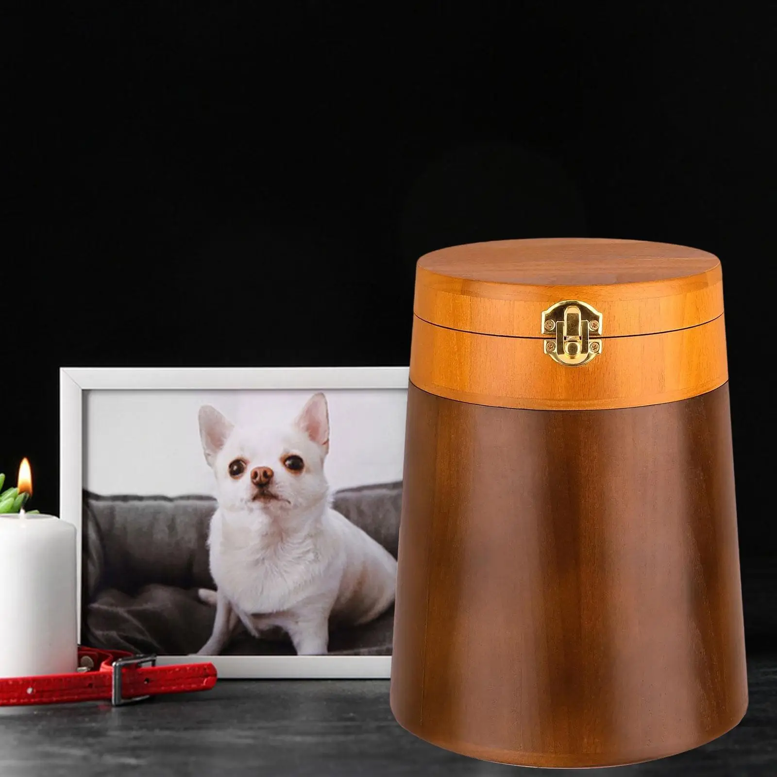 

Pet Urn Wood Keeping Memories Comforting Resting Place Container Jar Cremation Urn for Kitty Dogs Cat Bunny Puppy