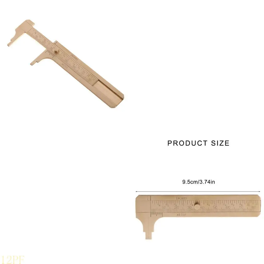 12PF Min i Pocket Sliding Vernier Caliper Measuring Tool for Jewelry Walnut Bracelet